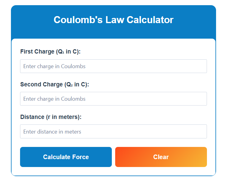 Coulomb's Law Calculator