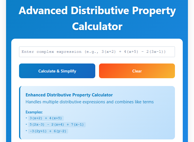 Distributive Property Calculator