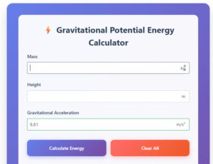 Gravitational Potential Energy Calculator | Instant GPE Calculation Potential Energy Calculator