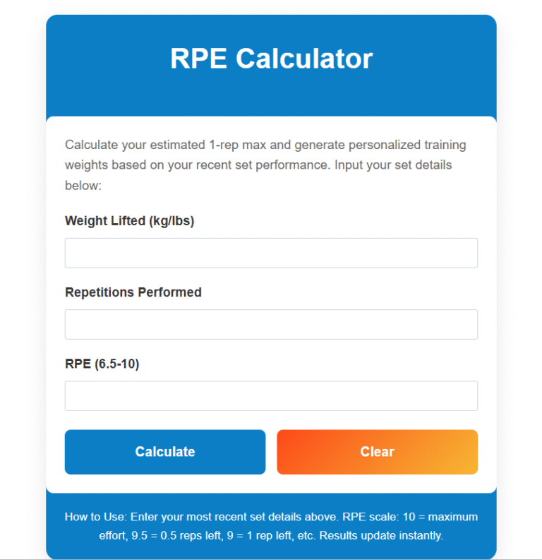 RPE Calculator