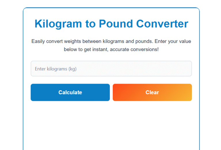 kg to lbs calculator